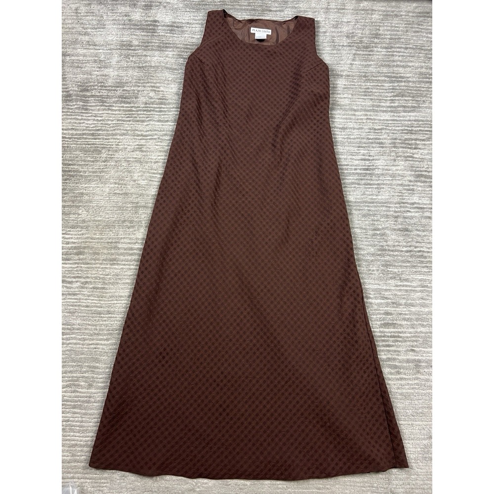Plaza South Dress‎ Womens 6 Brown Sleeveless Lined Polyester